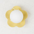 Applique murale en forme de fleur avec lumière en forme de globe