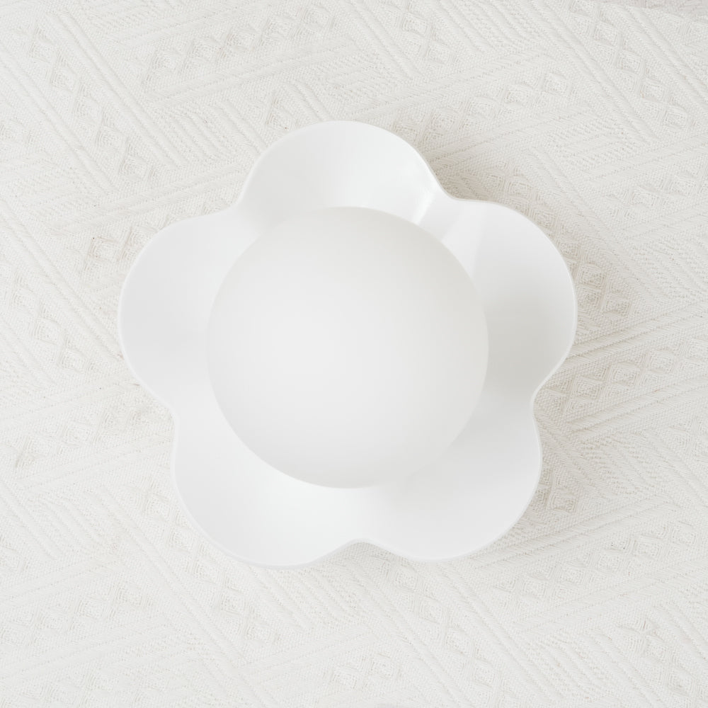 Applique murale en forme de fleur avec lumière en forme de globe