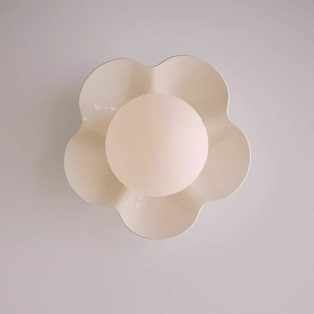 Applique murale en forme de fleur avec lumière en forme de globe