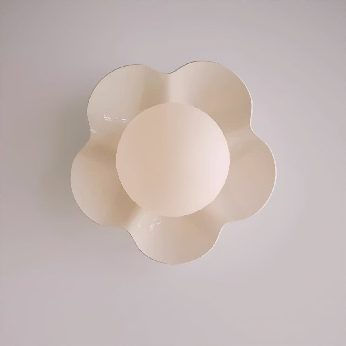 Applique murale en forme de fleur avec lumière en forme de globe