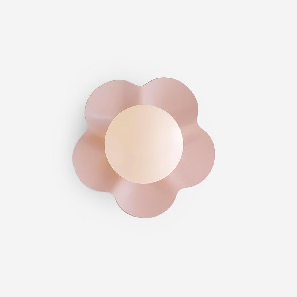 Applique murale en forme de fleur avec lumière en forme de globe