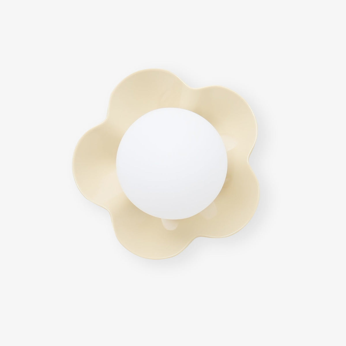 Applique murale en forme de fleur avec lumière en forme de globe