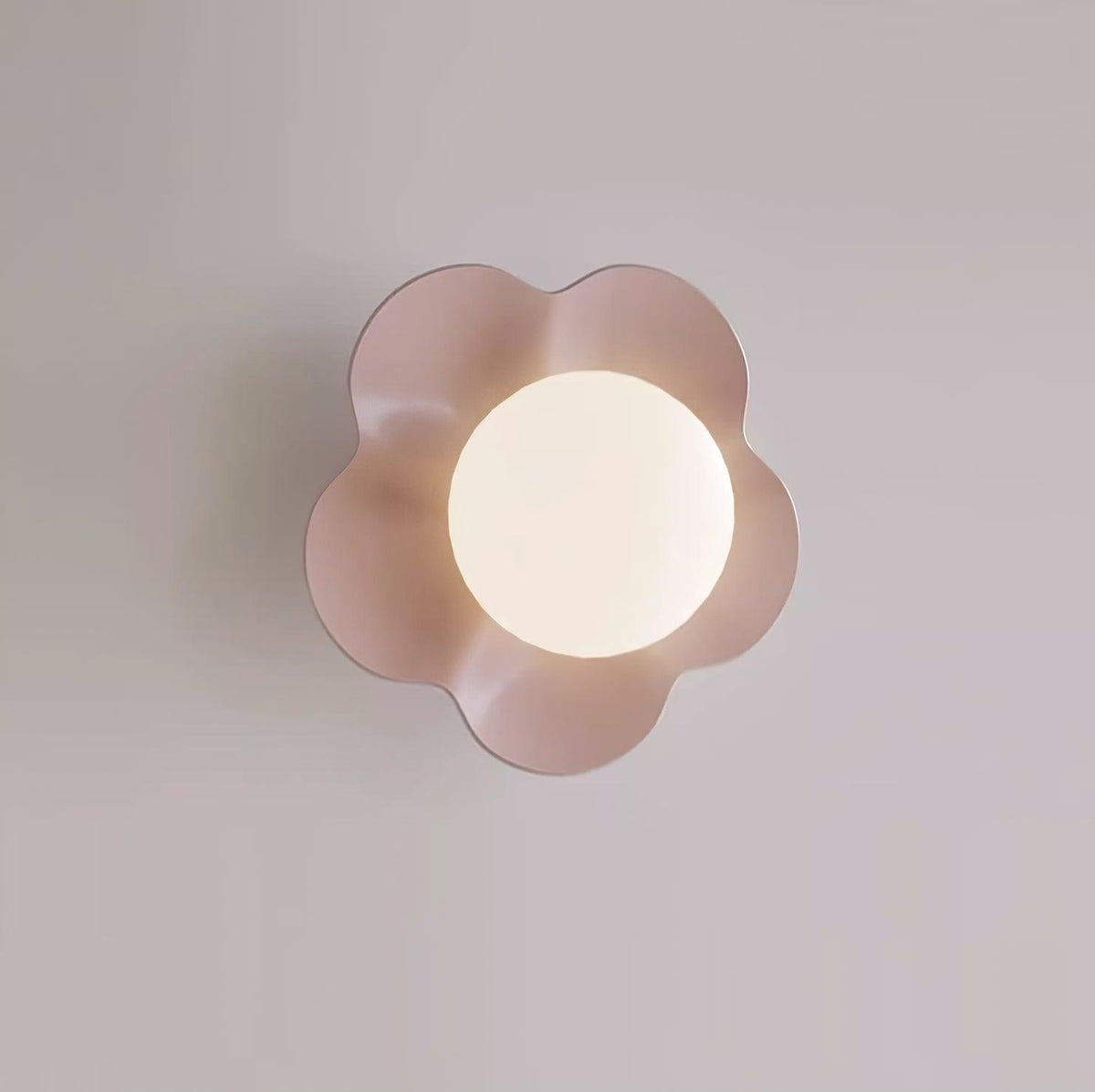 Applique murale en forme de fleur avec lumière en forme de globe