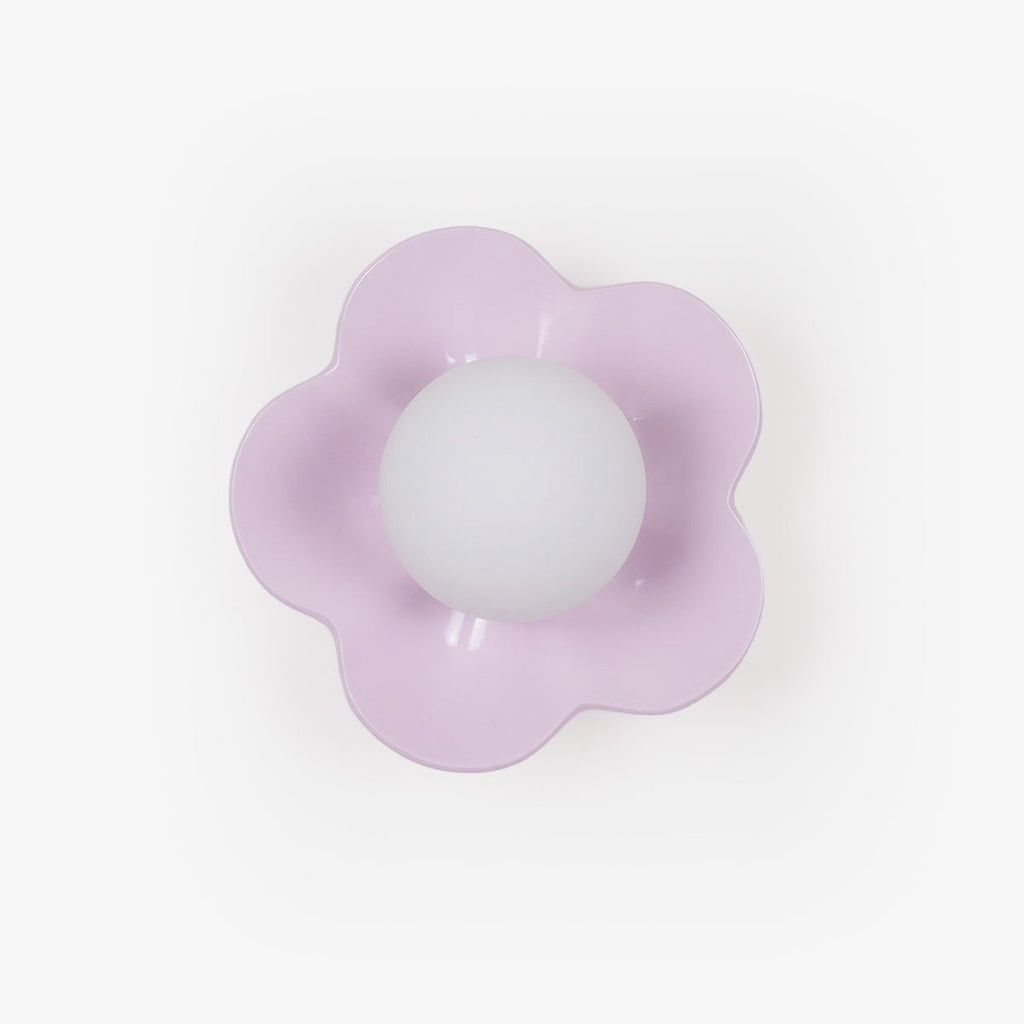 Applique murale en forme de fleur avec lumière en forme de globe