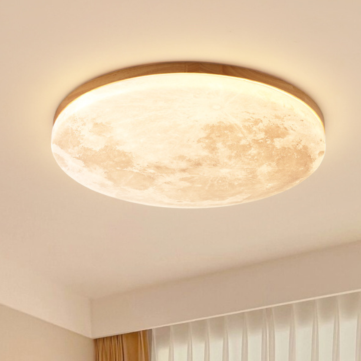 Plafonnier encastré effet lune