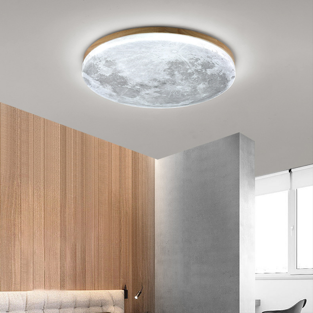 Plafonnier encastré effet lune