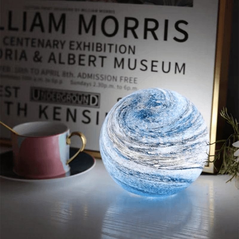 Glass Moon Globe Table Lamp