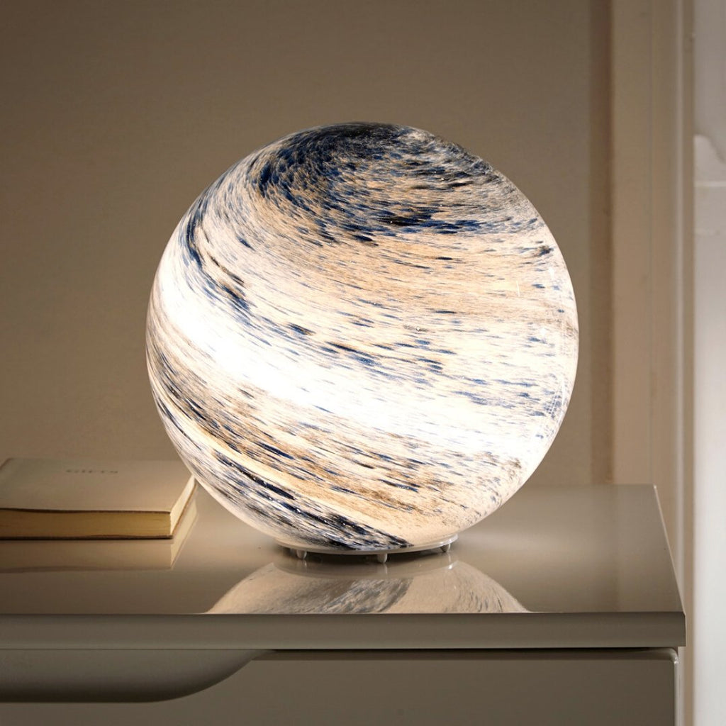 Glass Moon Globe Table Lamp