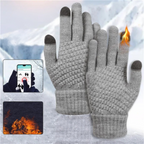 Textured Knit Winter Gloves
