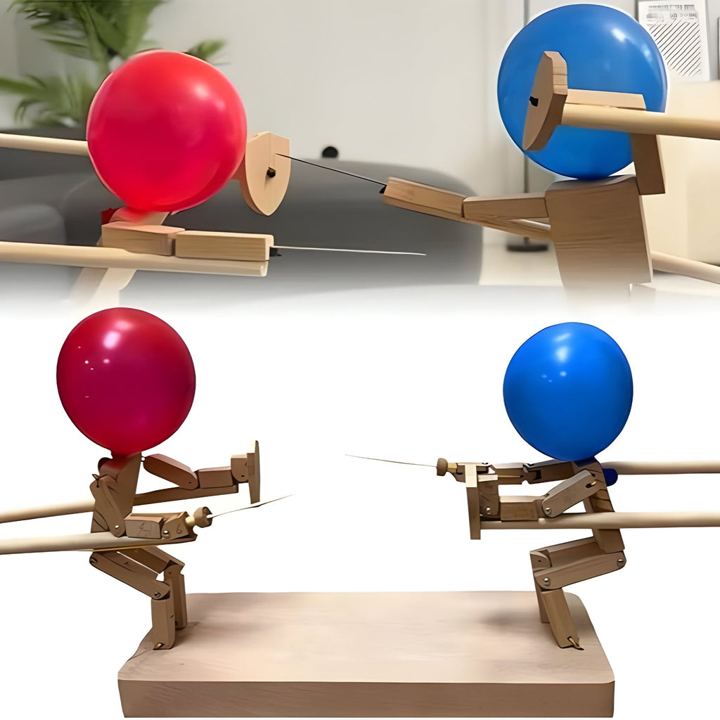 Jeu de duel d'escrime avec des ballons