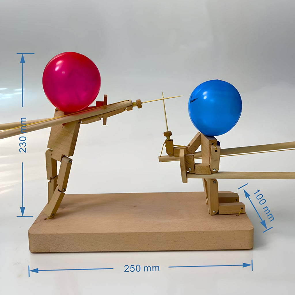 Jeu de duel d'escrime avec des ballons
