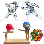 Jeu de duel d'escrime avec des ballons