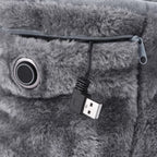 Chaussons bottines d’hiver chauffants en peluche