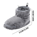 Chaussons bottines d’hiver chauffants en peluche
