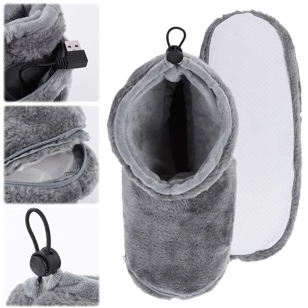 Chaussons bottines d’hiver chauffants en peluche