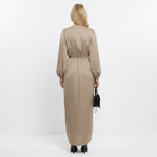 Abito midi da donna a portafoglio drappeggiato