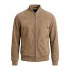 Chaqueta bomber clásica de ante para hombre