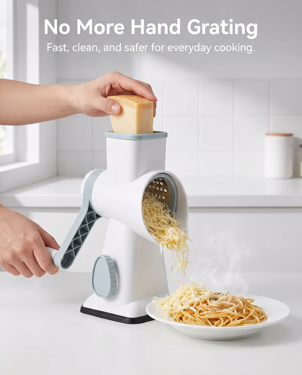 3-in-1-Drehreibe mit Saugnapf