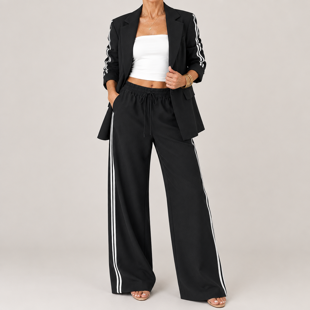 Women’s Striped Wide Leg Set