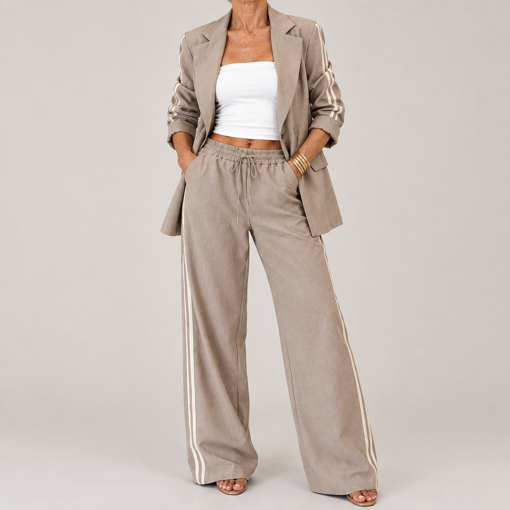 Women’s Striped Wide Leg Set