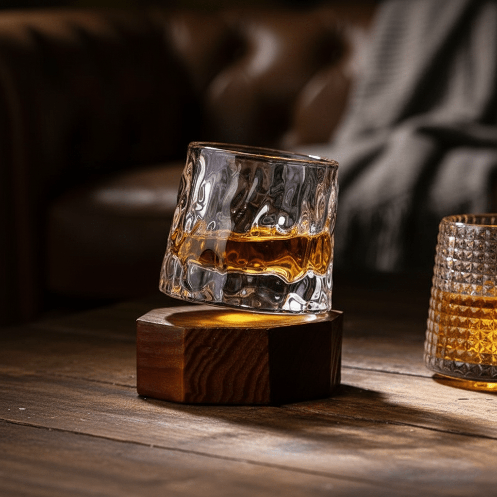 Trzyczęściowy zestaw fasetowanych szklanek do whisky z borokrzemowego szkła z grubym dnem