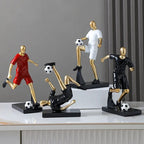 Sculture di calciatori atletici per un arredamento moderno ispirato allo sport