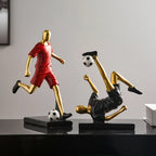 Sculture di calciatori atletici per un arredamento moderno ispirato allo sport