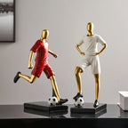 Sculture di calciatori atletici per un arredamento moderno ispirato allo sport
