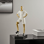 Sculture di calciatori atletici per un arredamento moderno ispirato allo sport