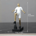 Sculture di calciatori atletici per un arredamento moderno ispirato allo sport