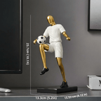 Sculture di calciatori atletici per un arredamento moderno ispirato allo sport