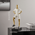 Sculture di calciatori atletici per un arredamento moderno ispirato allo sport