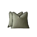 Textured Decorative Cushion Cover with Fringed Edges