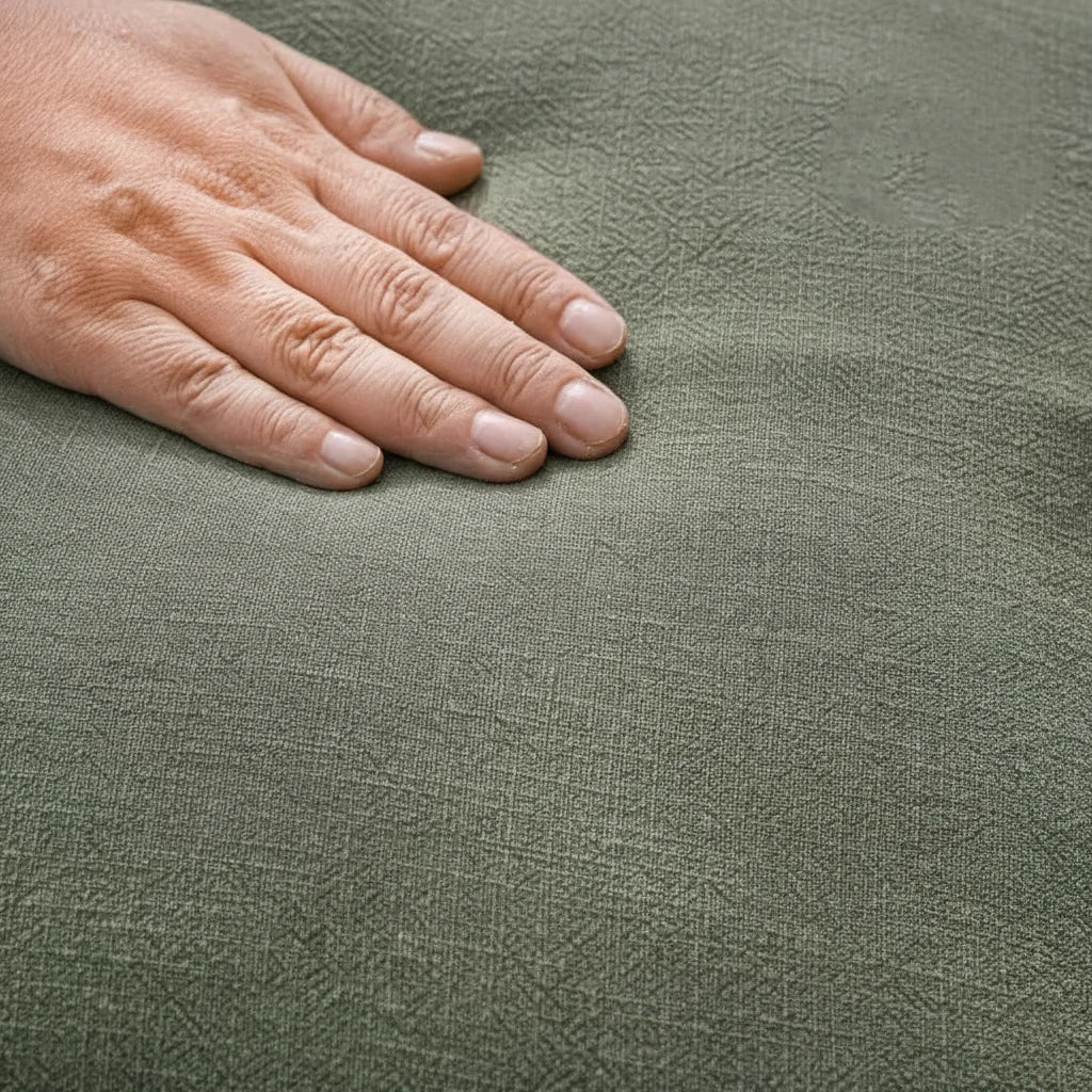 Textured Decorative Cushion Cover with Fringed Edges
