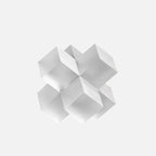 Geometric Abstract Sculpture Set with Faceted Shapes