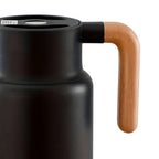 Insulated Stainless Steel Thermal Carafe with Wooden Handle