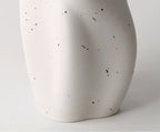 Textured Ceramic Vase with Curved Silhouette and Contemporary Sculpted Form