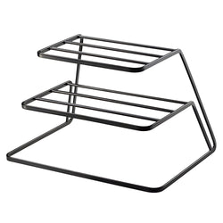 Two-Tier Plate and Bowl Storage Rack Organiser