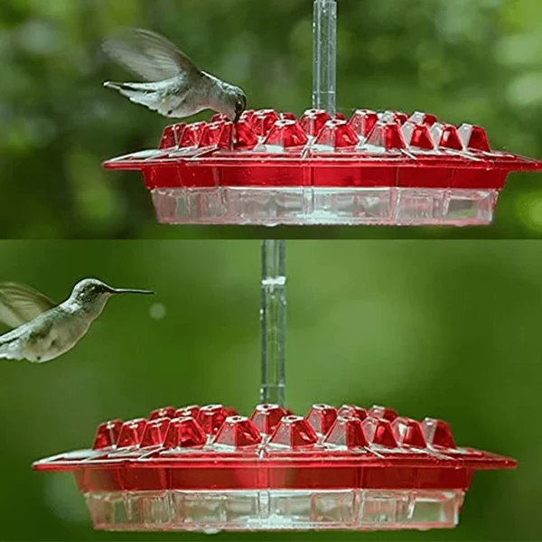 Wiszący karmnik dla kolibrów z wieloma otworami do karmienia