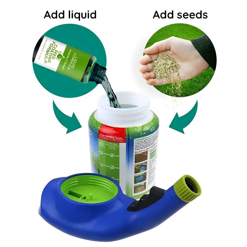 Kit de pulverización de semillas líquidas de césped Hydro Mousse para reparar el césped