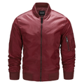Men's Bomber Jacket with Quilted Lining and Zip Pockets