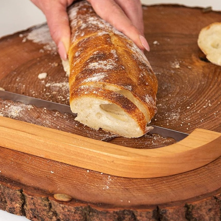 Ergonomic Bow-Shaped Bread Knife