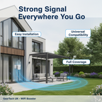 Dualband-WiFi-rækkeviddeforlænger med 2,4 GHz- og 5 GHz-forbindelse