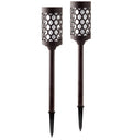 Set di 2 torce da giardino solari a effetto fiamma
