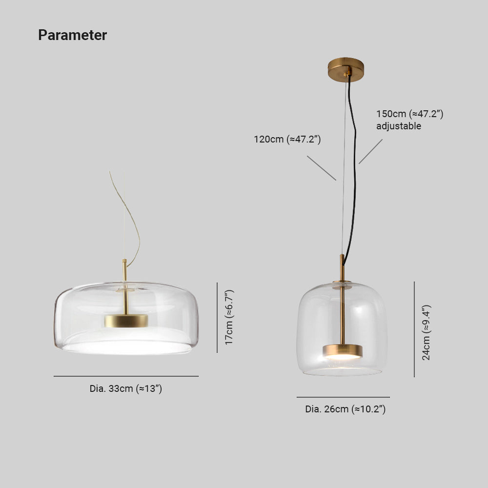 Retro Tinted Glass LED Pendant Light