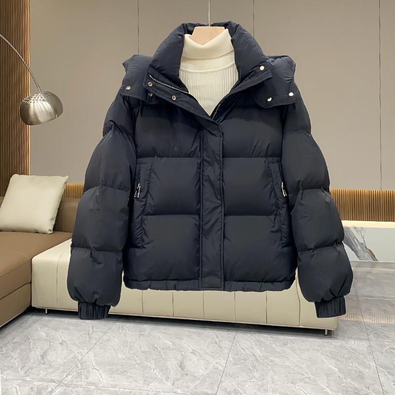 Oversized vadderad jacka för kvinnor