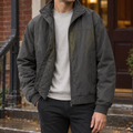 Veste zippée pour homme à col montant
