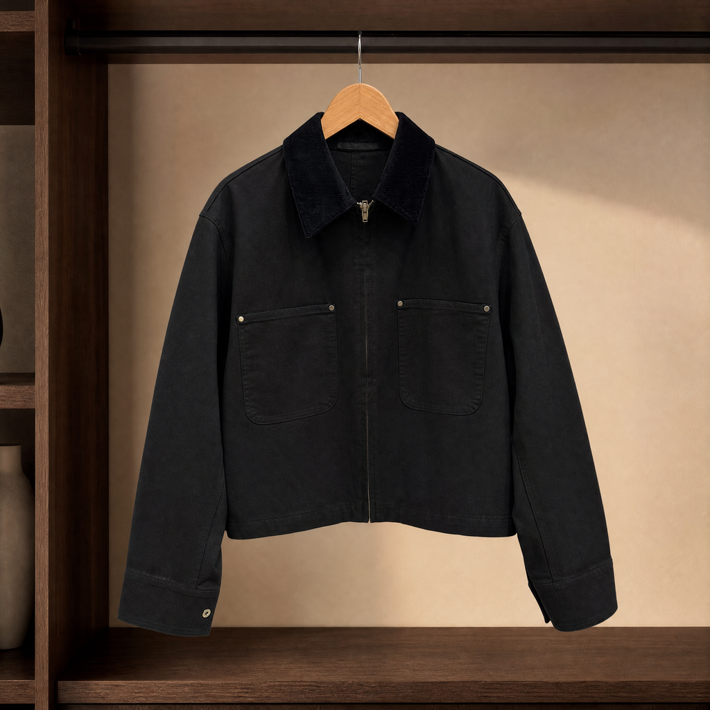 Veste utilitaire zippée à poches pour homme