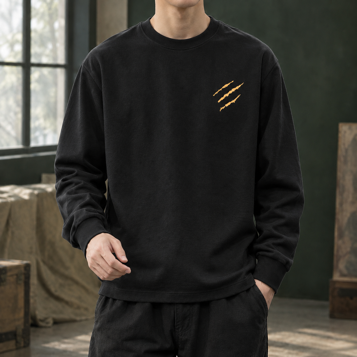 Men's Relaxed Fit Graphic Long Sleeve T-Shirt