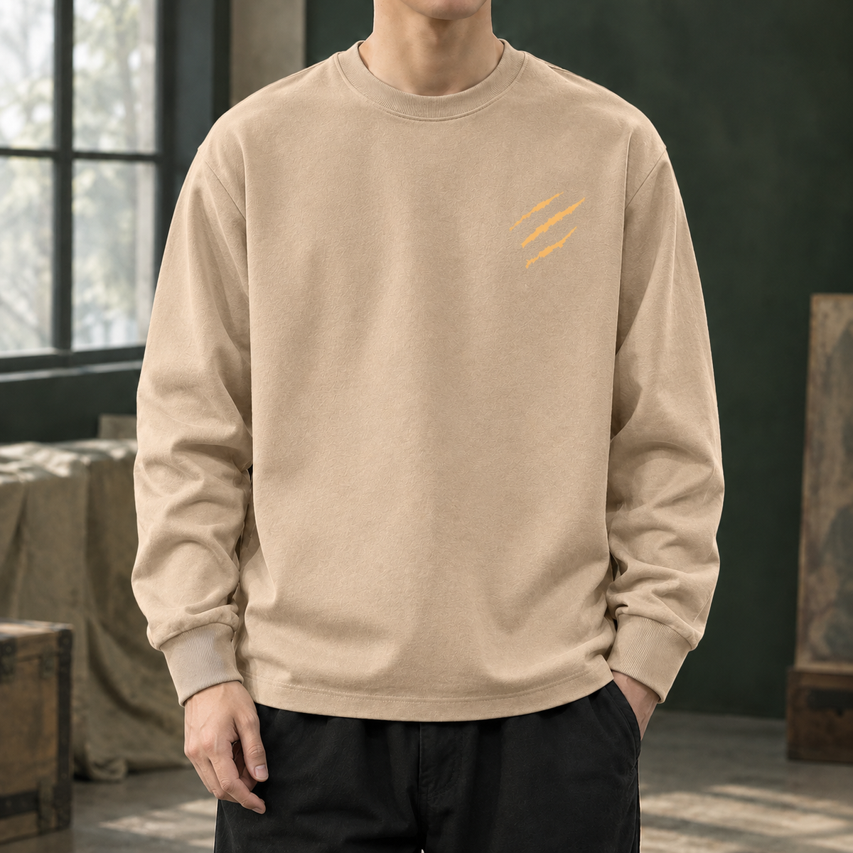 Men's Relaxed Fit Graphic Long Sleeve T-Shirt